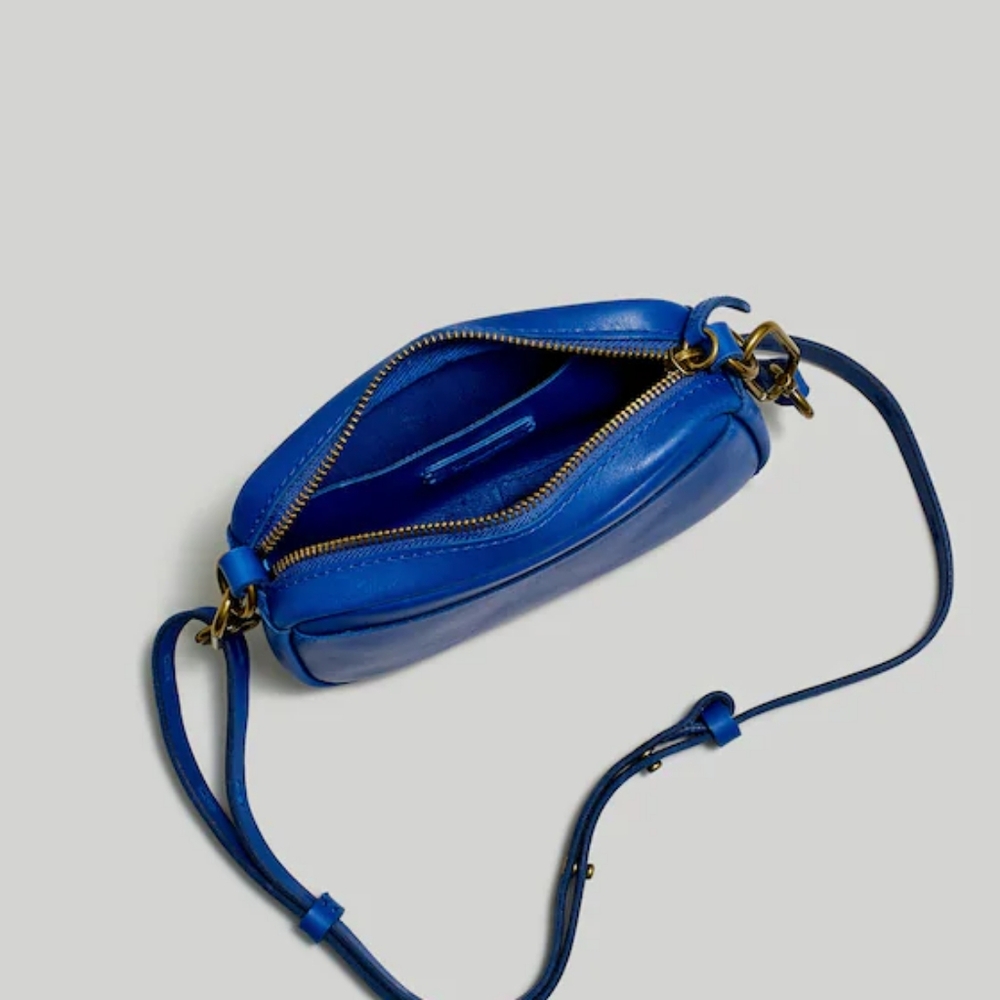 madewell mini carabiner crossbody bag - cobalt blue